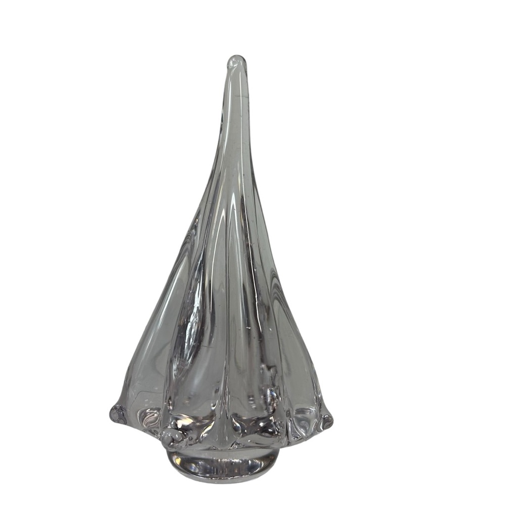 Vintage Clear Art Glass Evergreen Christmas Tree Silvestri 6”